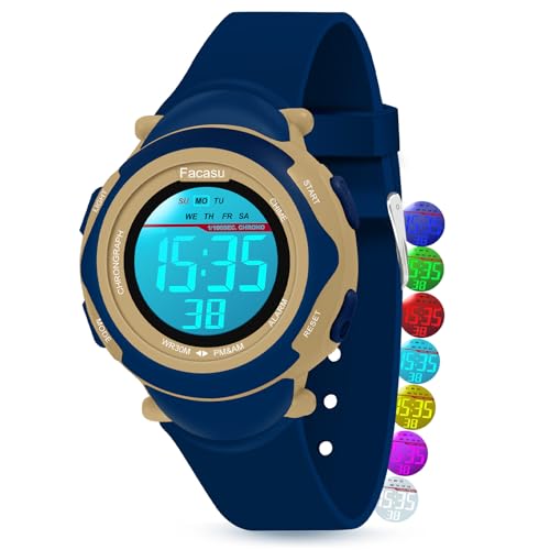 Image of Kids Digital Watch for Girls Boys,Children's Waterproof Colorful Light UP Outdoor Sport Watch with Stopwatch Alarm-Kids Gifts for Girls Boys