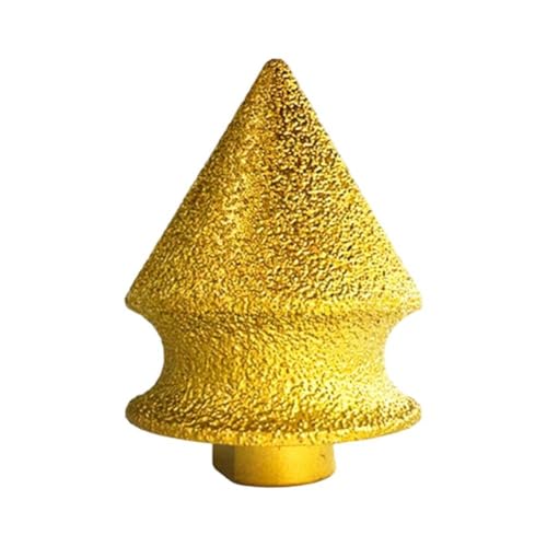 Muela abrasiva cónica para amoladoras angulares de rosca M10, broca biselada para azulejos, porcelana y piedra para acabado de bordes, 38 mm/50 mm, esmeril + sil (38 mm)