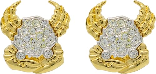 Image of Set of 2 Brooch Lapel Pins With Rhinestones