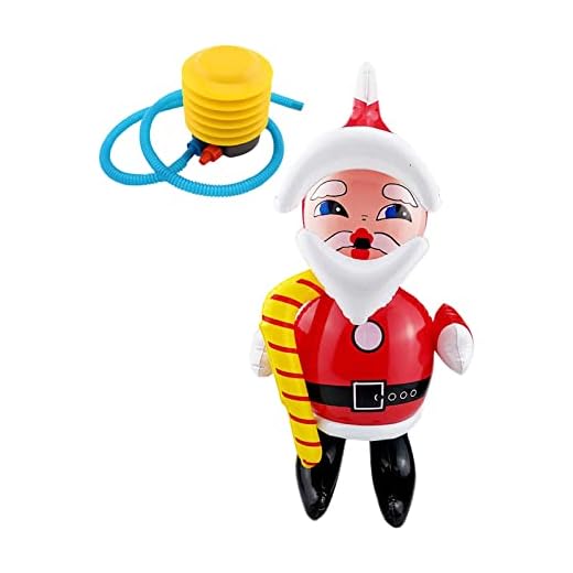 Adornos Decoración Tubo Inflable Muñeca De Navidad Al Libre Navidad PVC con Inflable Inflable Santa - Navidad Clasificadores De Maquillaje (A, One Size)