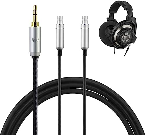 okcsc HD820 Headphone Cable, for Sennheiser Earbuds, PVC Nyllon Braided Wire Conductor OFC Cable, for Sennheiser Dharma HD800s HD820 HD800 D1000 3.5mm Plug 6.56FT