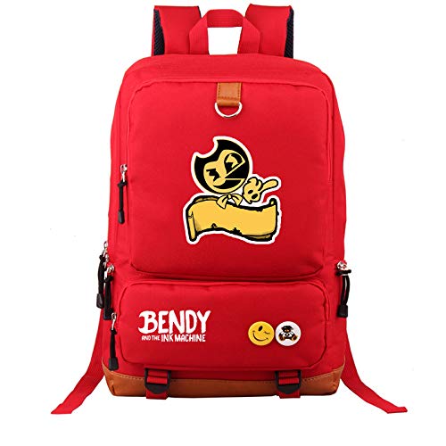 Ywnn Bandy And Inker Bendy Backpack Student Bag Customization(Red, 21")