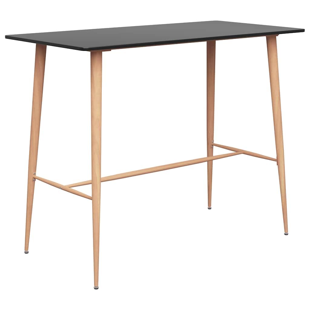 7-TLG. Bar-Set Schwarz Weiß mit Bartisch & 6 Barhockern