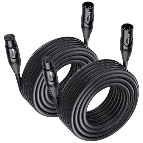 Cable Matters 2-Pack Premium Long XLR to XLR Cables - 35ft, Male to Female Microphone Cable...