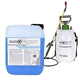 Nanoprotect Steinreiniger Konzentrat | 5 kg inkl. Drucksprüher | Für ca. 500 m² | Intensivreiniger für Außenanlagen | Ideal für Haus, Hof und Garten