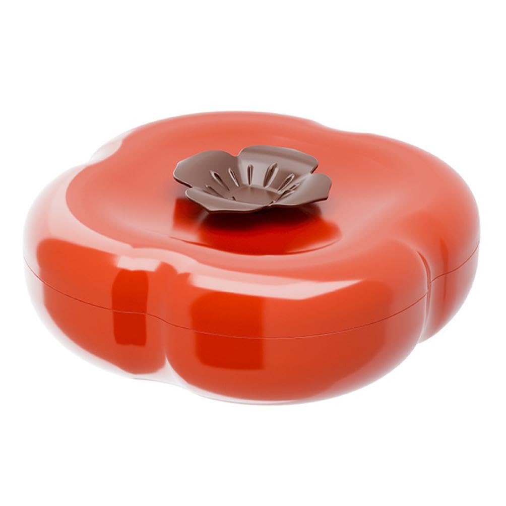 1Pack Candy And Nut Serving Container Appetizer Tray With Lid Ceramic Persimmon Food Storage Lunch Organizer With Cover Serving Trays For Parties