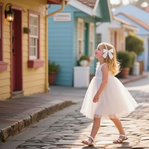 Image of Otter MOMO Girls Open Toe Princess Flat Sandals with Comfort Sole Summer Sandals