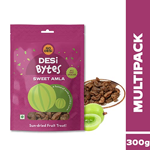Image of GO DESi Sweet Amla Candy | Pack of 10 x 30g | Dried Gooseberry | Snacks | 300 g (Pack of 10)