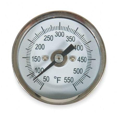 Bimetal, 1/4 in Npt Connection Size,Analog Dial Thermometer, 2 in Dial Size,2041002033