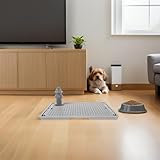 TOBBOMEY Dog Toilet Indoor with Pee Pad Holder and Potty Training Post, Washable Puppy Training Tray with Guide Column for Small to Large Dogs, Grey Pet Bathroom Litter Box 16.3 ×11.2 - Image 7