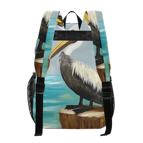 Heron Sea Sit Clear Backpack, PVC Transparent Bag with Large Capacity for Boys, Girls, Men, Women, See Through Bookbag for School Work College Travel3