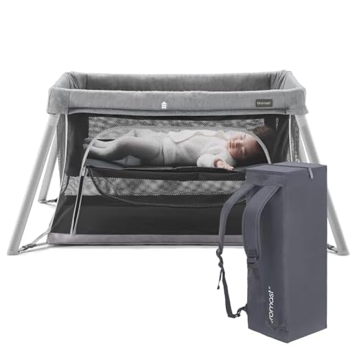 Gromast 2 in 1 Portable Travel Crib