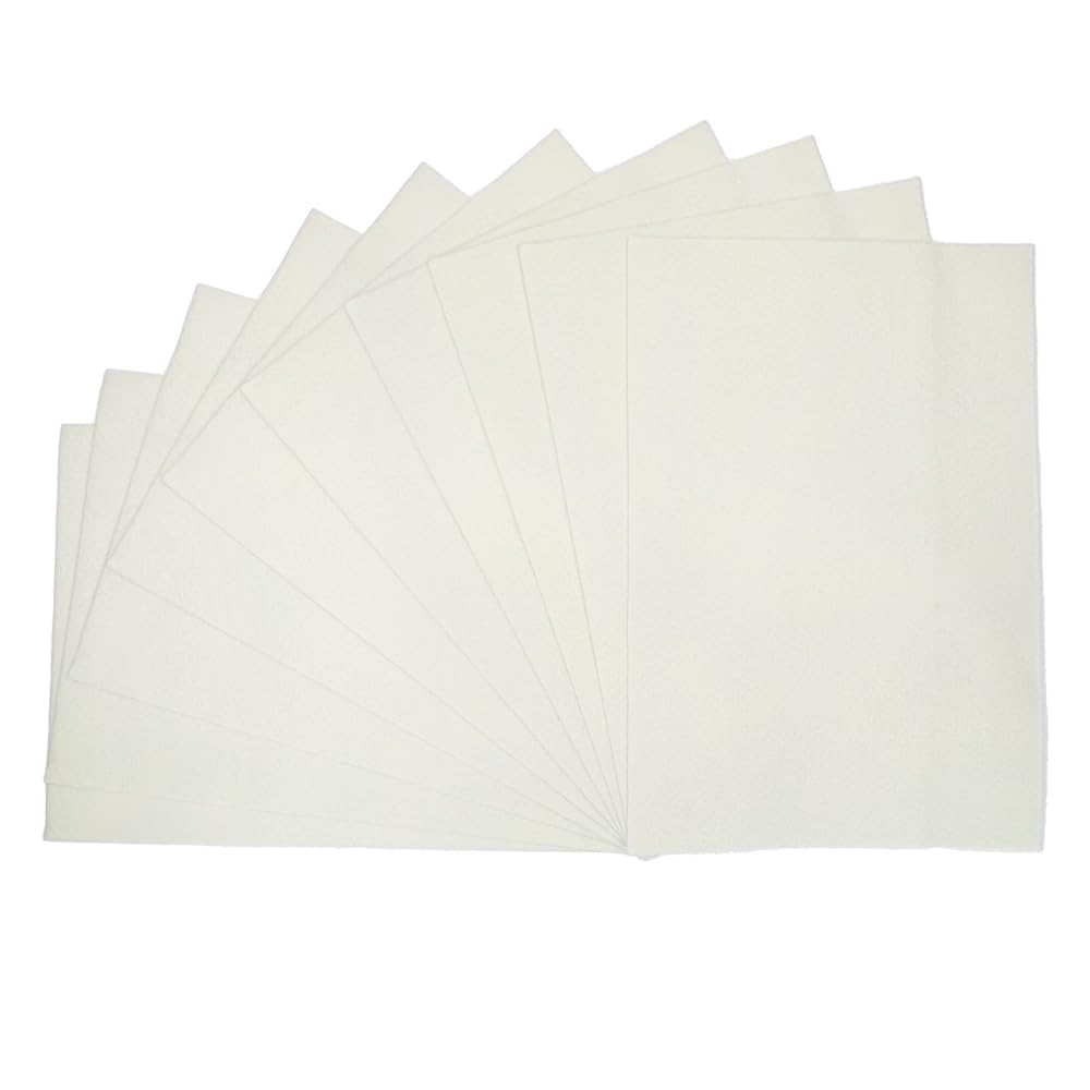 Felt Sheets 100% Polyester A4 23cm x 29.7cm Craft 200gsm (Sold as Pack of 2) (Ivory)