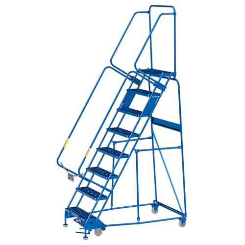 Global Industrial 8 Step Steel Rolling Ladder with 24