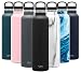 Simple Modern 24oz Ascent Water Bottle - Hydro Vacuum Insulated Flask w/Handle Lid - Double Wall Stainless Steel Reusable - Leakproof Thermos -Midnight Black