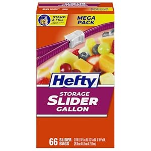 Hefty Slider Storage Bags, Gallon Size, 66ct