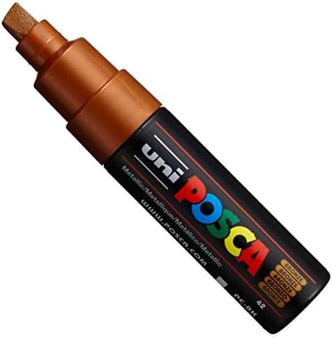 Posca - PC-8K - Paint Marker Art Pens - 8mm Chisel Tip - Metallic Set of 8 in Gift Box