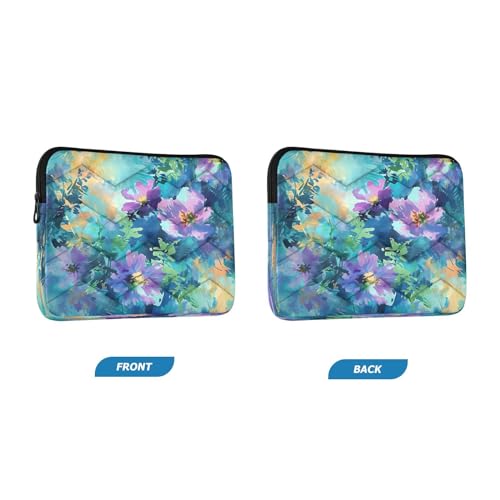 Funda para portátil 13-14 pulgadas impermeable verde floral miniatura 2