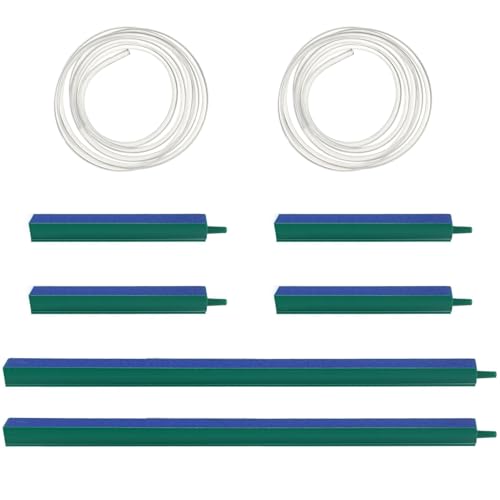 INNAL 6 Pcs Bulleur Aquarium Bulleur pour Aquarium Pierre à Air pour Aquarium Air Stone Diffuseurs d'eau pour Aquarium avec 2 Tuyau für Aquarium pour Pompe à Air Fish Tank Hydroponique Aquarium