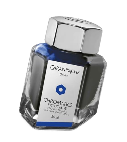 Caran d'Ache 50ml Chromatics Ink Bottle - Iddyllic Blue