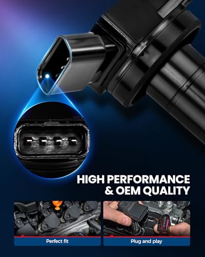 Image of KAX 4 Ignition Coils & 4 Spark Plugs Set for Toyota Camry, RAV4, 4Runner