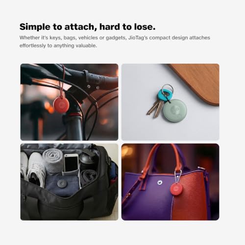 Image of JioTag (2nd Generation) (Grey) - Android or iOS Compatible IP64 Rated Worldwide Item Finder for Keys, Wallets, Luggage, Gadgets and More |1+1 Year Battery | No SIM Needed