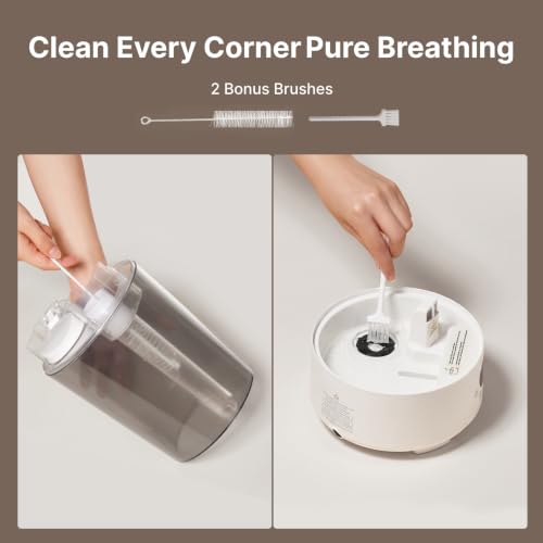 Homvana Top-Fill Cool Mist Humidifiers for Bedroom, Large Room(3.6L,Grey) - Image 4