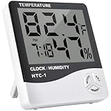 Thermometer Indoor Digital LCD Hygrometer Temperature Humidity Meter Alarm Clock