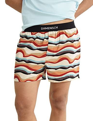 Image of DAMENSCH Solid Breeeze Inner Boxers for Men, Ultra-Light Boxers, 100% Cotton Shorts Pant, Breathable Woven Inner Cotton Shorts for Men-Sunset Beige-4XL