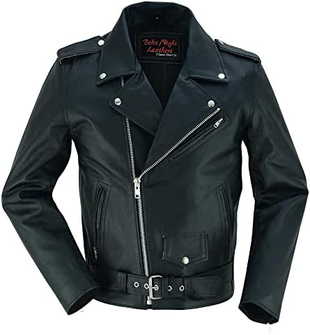 Daniel Smart Men Motorcycle Leather Jacket Black Economy Biker Leather Jacket with Concealment Armory Pocket