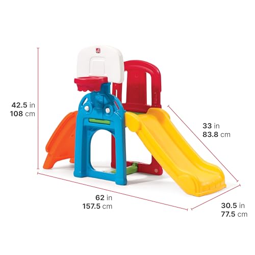 Step2 Game Time Sports Climber, Kids Indoor/Outdoor Playset, Backyard Playground Set, Slide, Climbing Wall, Basketball Hoop, Outside Jungle Gym, For Toddlers 2-6 Years Old - image 7