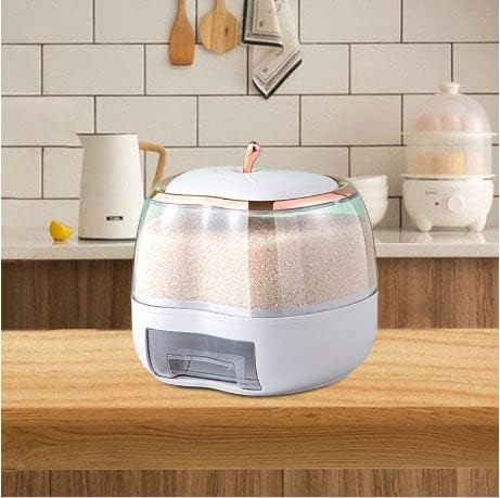 Olpad 5KG Apple Shape Insect-Proof Rice Dispenser with Storage Container Rice Box Bekas Beras Tempat Simpan Beras