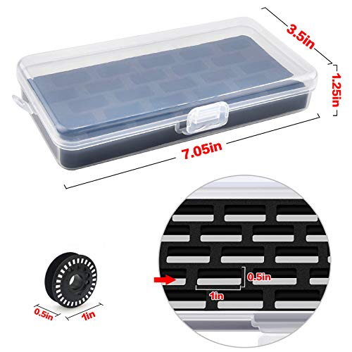 Bobbin Case for Bernina New 7 and 8 Series Jumbo Bobbins Storage Holder Sewing Box Thread Organizer Holds 25pcs Bobbins for Sewing Machine- 2pack(Box Only) - Thumbnail 7