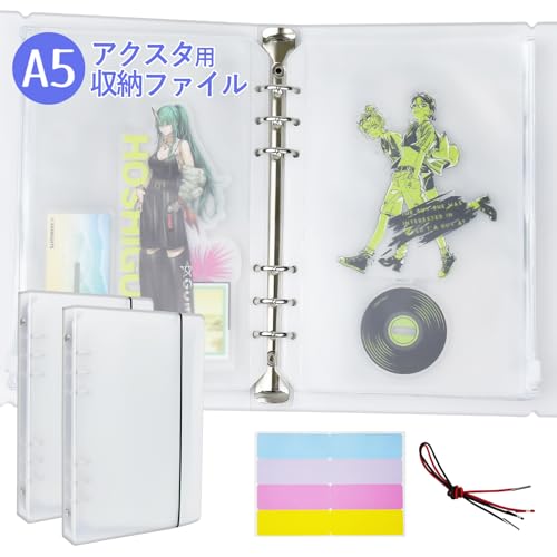 MuGaoDee �A�N�X�^ ���[ �t�@�C�� 2���Z�b�g �A�N�����X�^���h ���[ �z���_�[ ��e�� 20���[ �A�N�X�^ ��p �t�@�C�� A5 ������ �����h�~�A�N�X�^�ۊ� ���[�� �I�^�����[ �tⳕt�� �z�r�[�p���[�P�[�X �����^�ѕ֗� �������O�b�Y (�A�N