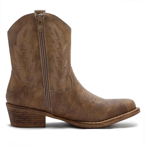 Image of GLOBALWIN Cowboy Boots For Women Short Ankle Boots