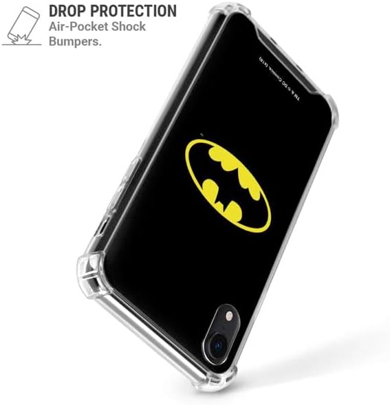 Skinit Clear Phone Case Compatible with iPhone XR - Officially Licensed DC Comics Batman Movie 1989 Logo Design