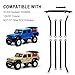 Hobbypark High Clearance Links Set Steering Rod Tie Upgrades for Axial SCX24 Gladiator AXI00005 Upgrades 1/24 RC Crawler Car (Black)