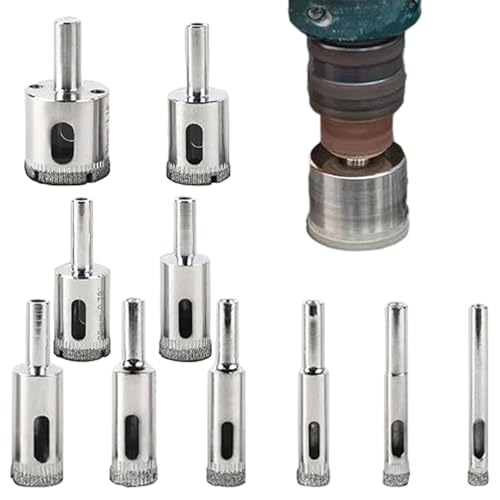 Sierra perforadora de carburo de tungsteno | Robusto juego de herramientas con alta dureza para trabajos pesados - Juego de brocas de núcleo hueco - Para acero inoxidable, cerámica, azulejos de