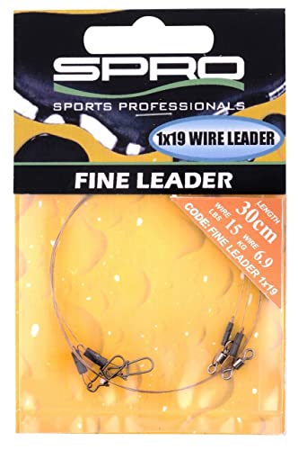 Spro Pike Fighter Terminale In Acciaio 7x7 Per Pesca Al Luccio - 2 Pezzi - Con Snodo E Snap