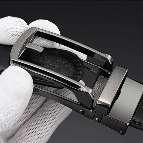 Men Leather Belt Metal Alloy Automatic Buckle Casual Design Waist Dress Pants Belts3