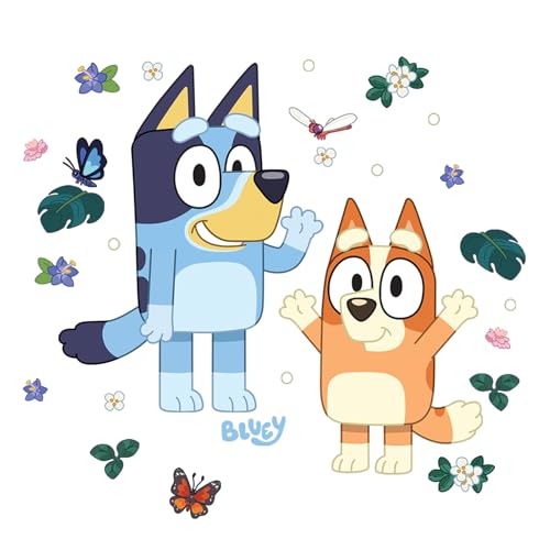 RoomMates Bluey and Bingo Character Blue Peel and Stick Wall