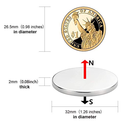 image for LOVIMAG Super Strong Neodymium Disc Magnets with Double-Sided Adhesive