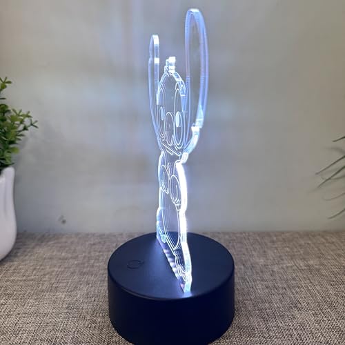 Deluisho Lampe Stitch, Veilleuse pour Lampe Stitch, Lilo et Stitch Veilleuse 3D, Veilleuse Stitch, Veilleuse Stéréoscopique Visuelle à Gradation Télécommandée 16 Couleurs