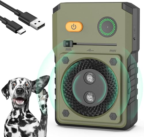 Ultrasuoni per Cani, Dispositivo Antiabbaio per Cani Fischietto 16.4Ft, Ultrasuoni per Cani Anti Abbaiare Deterrente Stop Abbaiare Cane Addestramento Dispositivo Anti abbaiamento, Interno ed esterno
