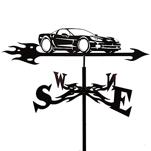 Girouette indicateur de direction du vent avec silhouette voiture pour toit
