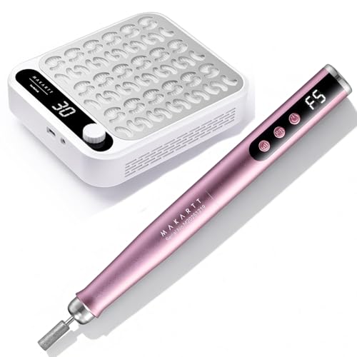 Makartt Nail Dust Collector - Professional Powerful Suction Bundle with Pen-Shaped Rechargeable Nail Drill for Beginners image 3