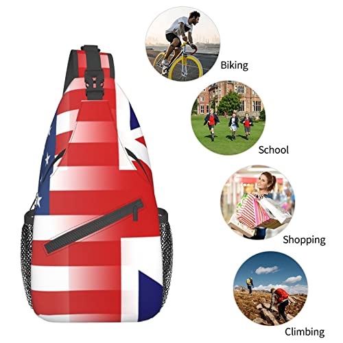 Mochila bandolera unisex negra compacta y resistente miniatura 7