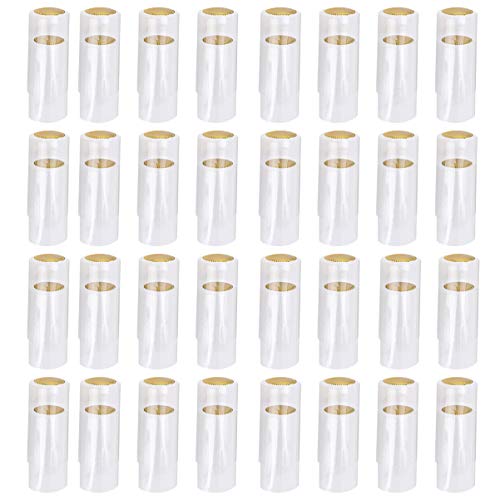 DOITOOL 100PCS PVC Heat Shrink Capsules for Wine Bottles, Wine Shrink Wrap Sleeves Caps Clear Heat Shrink Wine Bottle for Professional, Wine Making Cellars and Home Use (30mm Clear)