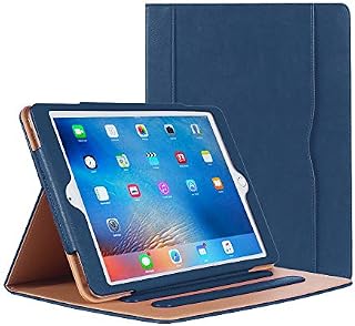 iPad Air 1/ Air 2 Case - Leather Stand Folio Case Cover for iPad Air 1/Air 2 (9.7 Inch Launched 2013/2014) Case with Multiple Viewing Angles, Document Card Pocket (Navy)