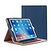 Produktbild iPad Air / Air 2 Hülle - iPad PU Leder Smart Schutzhülle Cover Case mit Ständer Funktion und Auto-Einschlaf/Aufwach für iPad Air/Air 2 (Dunkelblau)